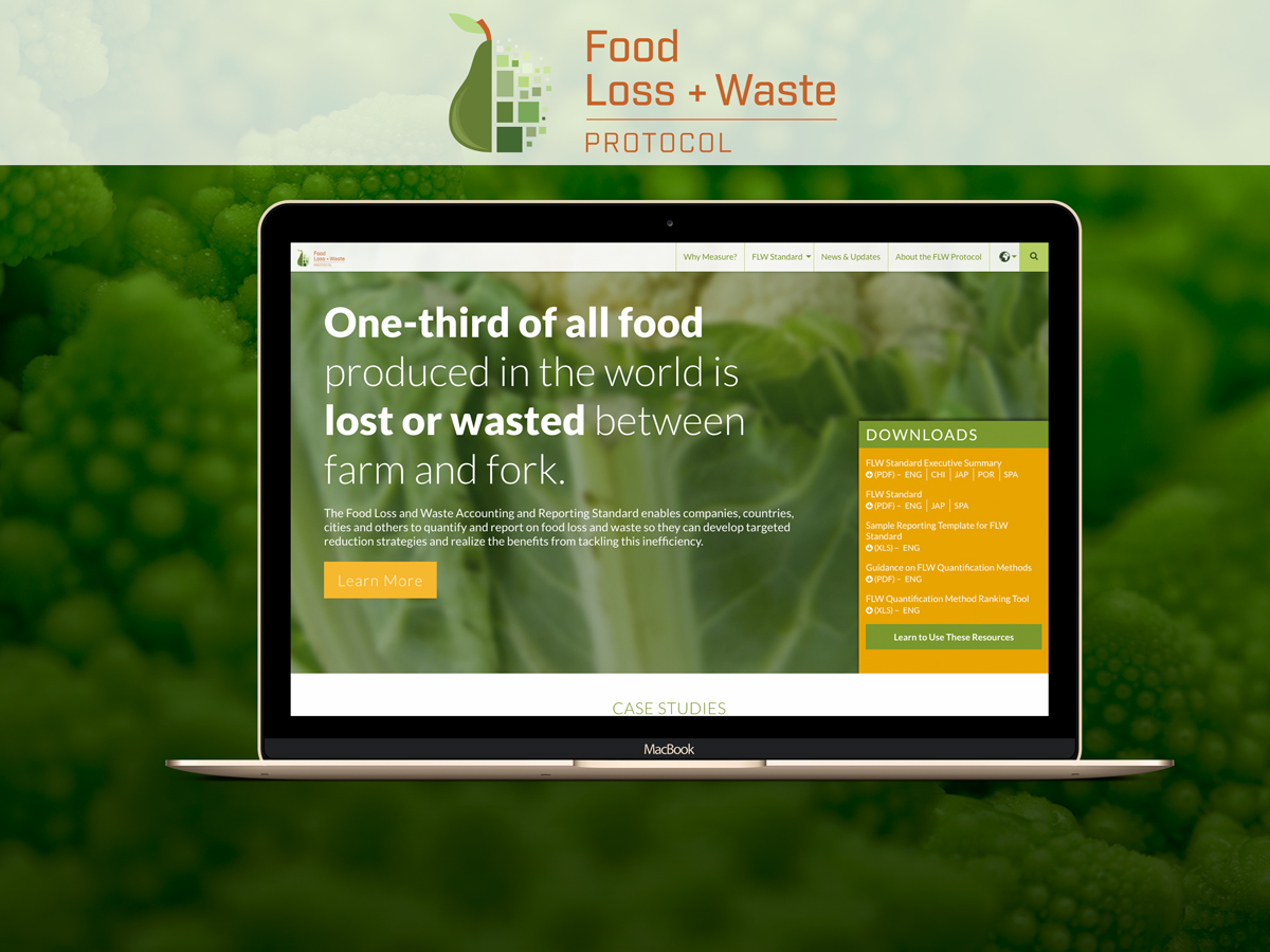 Food Loss and Waste home screen